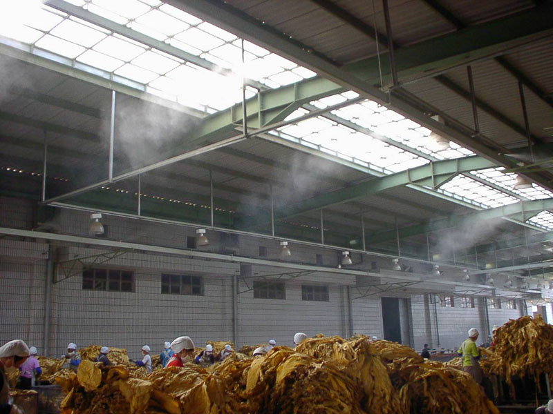 Tobacco manufacture humidification